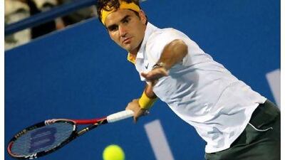 Roger Federer rnow heads to Doha following his defeat to Rafael Nadal in Abu Dhai. Marwan Naamani / AFP