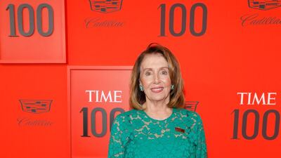 Nancy Pelosi arrives on the red carpet for the Time 100 Gala at the Lincoln Center in New York on April 23, 2019. AFP