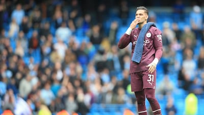 MANCHESTER CITY RATINGS: Ederson - 6. Outstanding save from a point-blank header from McKennie in the 29th minute. Played the sweeper-keeper role to perfection when he stepped off his line to intercept a Firpo pass to Bamford after the break. AFP
