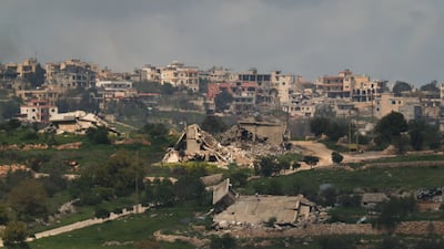 Destroyed buildings in Bint Jbeil, southern Lebanon, near the Israel-Lebanon border. Reuters