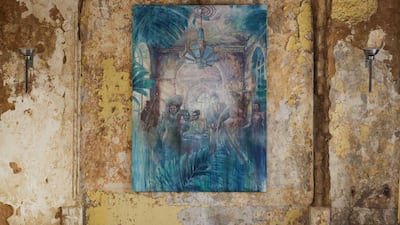 ‘Hafla’, an imagined scene at the Grand Sofar Hotel, featuring Oum Kulthum and other stars