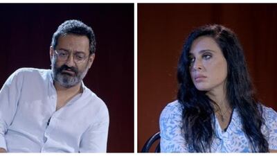 George Khabbaz, left, and Nadine Labaki are among the actors taking part in 'Whispers' directed by Lina Abiad. @Whispers / Instagram
