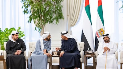 Sheikh Mohamed, Sheikh Mohammed bin Rashid, Sheikh Saif bin Mohamed and Sheikh Hamdan bin Zayed