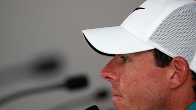 Rory McIlroy of Northern Ireland addresses a news conference ahead of the DP World Tour Championship at Jumeirah Golf Estates on November 18, 2014 in Dubai, United Arab Emirates. Warren Little/Getty Images