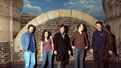 The Little Willies, from left: Lee Alexander, Norah Jones, Jim Campilongo, Richard Julian and Dan Rieser. Their new album is an agreeable selection of country covers.