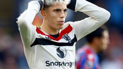 Alejandro Garnacho was one of several Manchester United players who missed opportunities to score against Crystal Palace. Reuters