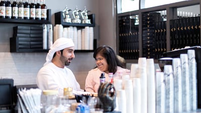 Ahmed Al Mulla and sister Amna are enjoying life as cafe owners in Sharjah. Reem Mohammed/The National