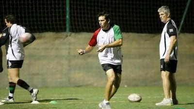 Andy Russell had to wait for his turn to play for the UAE but his appearance proved to be a very short one.