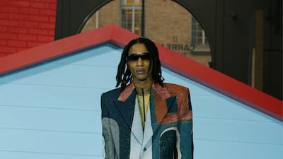 Virgil Abloh's final collection for Louis Vuitton had sharp-shouldered pieces. Photo: Louis Vuitton