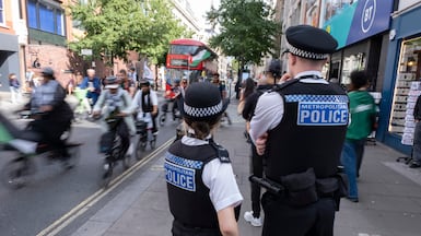 Police officers on Oxford Street in London. Getty Images