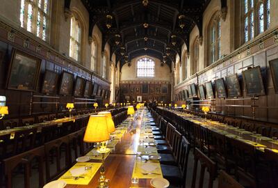 Interior of The Great Hall at Christ Church College in Oxford. Loop Images / UIG via Getty Images