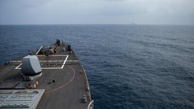 The USS Laboon operating in the Red Sea late last year. AFP