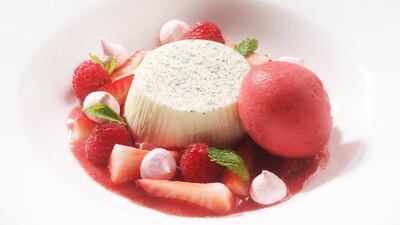 Panna cotta at Emporio Armani Caffe. Courtesy Emporio Armani Caffe