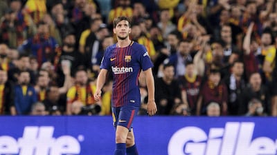 Barcelona right-back Sergi Roberto failed to make Spain's squad. Josep Lago / AFP