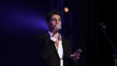 The Palestinian singer Mohammed Assaf is teaming up with the producer Rodney Jerkins to create an anthem for the 2014 World Cup. Mohammed Al-Shaikh / AFP