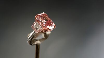 The gem sold for for $49.9 million at auction in Hong Kong.