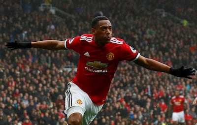 Anthony Martial scored Manchester United's winner on 81 minutes at Old Trafford on Saturday. Jason Cairnduff / Reuters