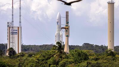 Ariane 5 rocket prepares for its last ever launch from Europe’s Spaceport in French Guiana. AFP