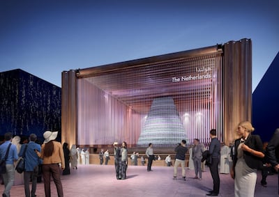 The Netherlands' pavilion at Expo 2020 in Dubai. Expo 2020 Dubai
