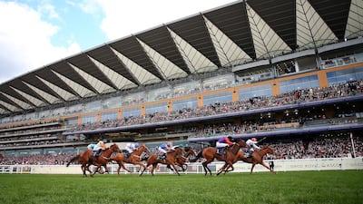 The runners and riders in the Sandringham Stakes on day four of Royal Ascot at Ascot Racecourse in Ascot, England. Getty Images