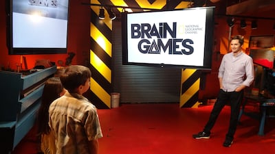 Jason Silva on the Brain Games set. Jason Silva on the Brain Games set. Courtesy Soren Nielsen / NGT