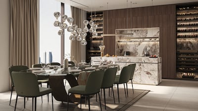 The kitchen area in one of the apartments. Image: London Gate