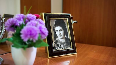 A portrait of Ms Hajjar's mother, who died last year, sits in her bedroom. Adib Chowdhury for The National