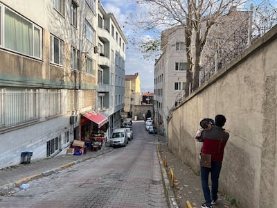 My husband and daughter exploring the streets of Istanbul. Kat Balleh / The National