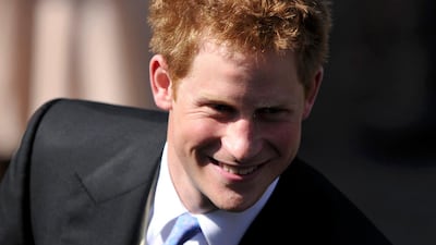 Prince Harry at the wedding. Getty