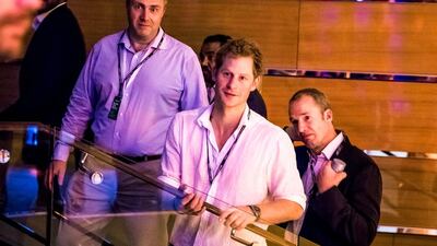 Prince Harry at Amber Lounge on Sunday. Courtesy Amber Lounge