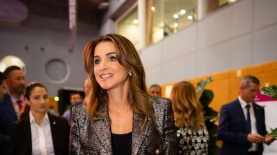 Queen Rania at the 2022 Web Summit in Lisbon in November last year