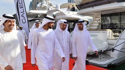 Sheikh Hamdan was accompanied by Sheikh Saeed bin Maktoum bin Juma Al Maktoum, Helal Saeed Almarri, Saeed Mohammed Hareb, organisers and others.