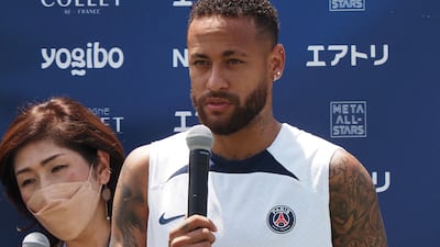Neymar answers a question. AFP