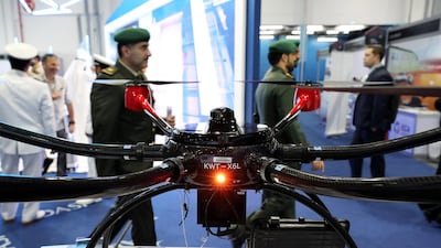 A drone on display at the Alltech stand.