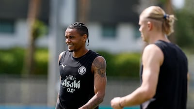 Manchester City's Manuel Akanji during training. reuters