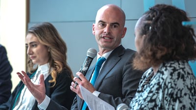 Walter Panzirer, centre, trustee of the Helmsley Charitable Trust.