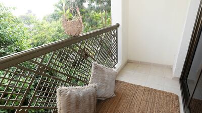 The apartment includes a balcony