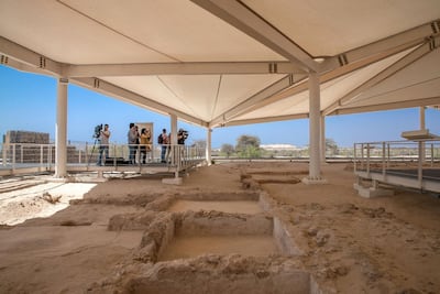 The site of Sir Bani Yas church and monastery. Victor Besa / The National