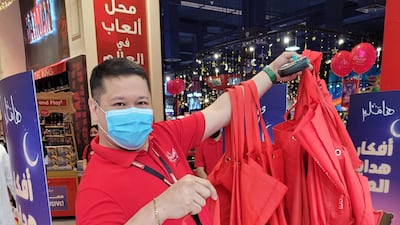 There was a party atmosphere at Hamleys in Dubai Mall, with staff joining in celebrations.