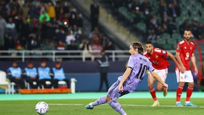 Luka Modric misses from the penalty spot. Getty