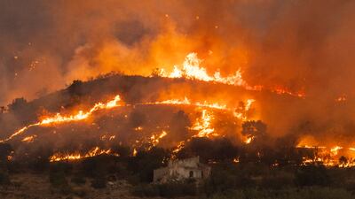 A wildfire in the Spanish southern province of Almeria. Getty Images