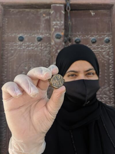 A coin that was minted in the 19th century was found in the Falaya palace compound, where the peace treaty between the Trucial States and the British was signed 200 years ago. Courtesy: RAK Museum