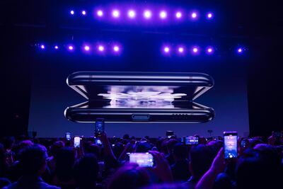 Samsung reveals the Galaxy Z Flip smartphone. Bloomberg