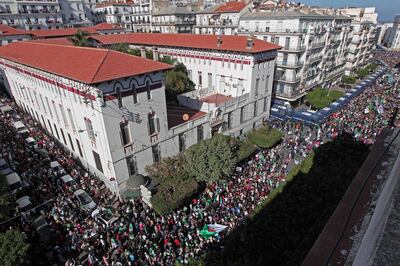 There have been regular protests on the streets of cities in Algeria against the political class. AP Photo