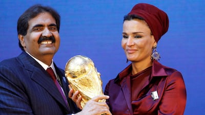 Sheikh Hamad and Sheikha Mozah after the announcement that Qatar would host the 2022 World Cup. Reuters