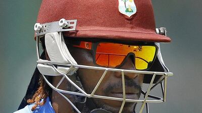 West Indies’ Chris Gayle leaves after batting in the nets during a training session ahead of their ICC World Twenty20 2016 match against Sri Lanka in Bangalore, India, Saturday, March 19, 2016. (AP Photo/Aijaz Rahi)