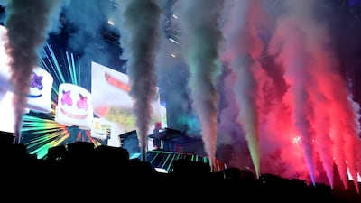 Marshmello performs at the F1 concert at du Arena, Abu Dhabi, Thursday, November 28th. Chris Whiteoak / The National