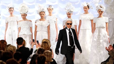 Lagerfeld at the Chanel spring/summer haute couture show in 2009. Reuters