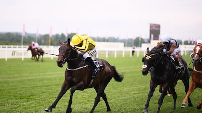 Paul Hanagan, left, on board Perfect Power won the Norfolk Stakes at the Ascot Racecourse. Getty