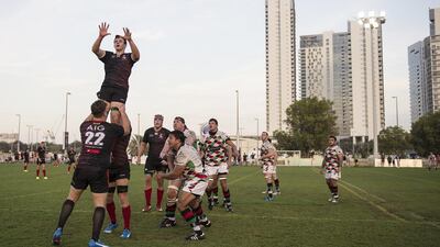 Dubai Exiles and Abu Dhabi Harlequins contested the UAE Premiership final last season. Vidhyaa for The National